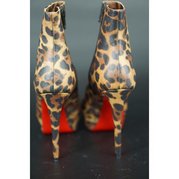 Christian Louboutin Bianca Bootie Size 39 NIB $1295 Leopard 120MM Platform - Picture 10 of 12